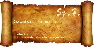 Szombat Hermina névjegykártya
